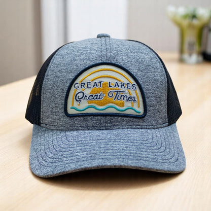 Hat - Michigan Great Lakes Great Times Snapback - H. Navy/Navy