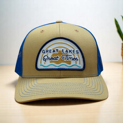 Hat - Michigan Great Lakes Great Times Richardson Snapback - Blue/Gold