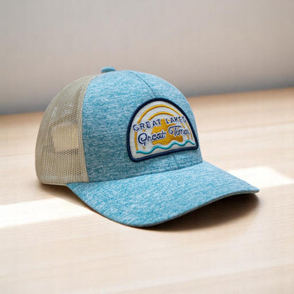 Hat - Michigan Great Lakes Great Times Snapback - H. Green Teal/Birch