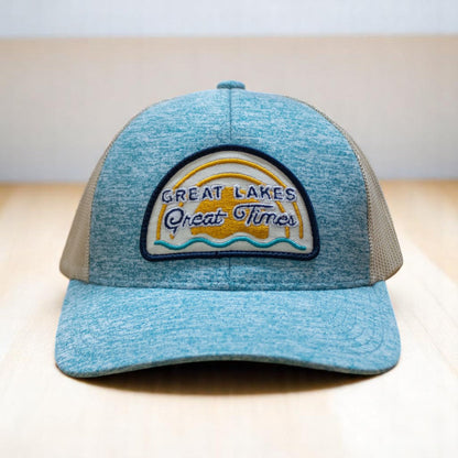 Hat - Michigan Great Lakes Great Times Snapback - H. Green Teal/Birch