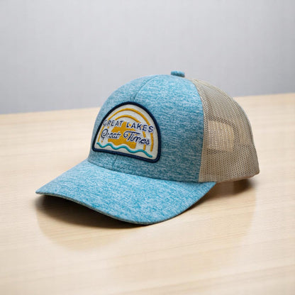 Hat - Michigan Great Lakes Great Times Snapback - H. Green Teal/Birch