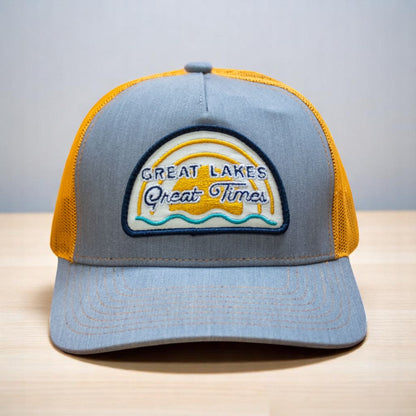 Hat - Michigan Great Lakes Great Times Snapback - H. Grey/Amber Gold