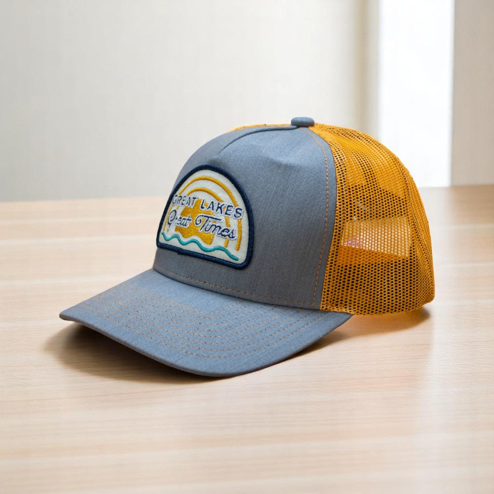 Hat - Michigan Great Lakes Great Times Snapback - H. Grey/Amber Gold
