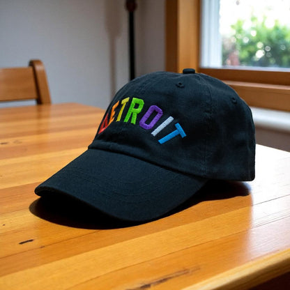 Hat - Detroit Bend Rainbow Unstructured-Black