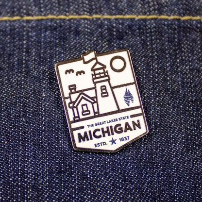 Enamel Pin - Michigan Lighthouse