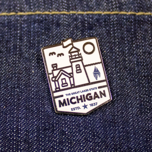 Enamel Pin - Michigan Lighthouse