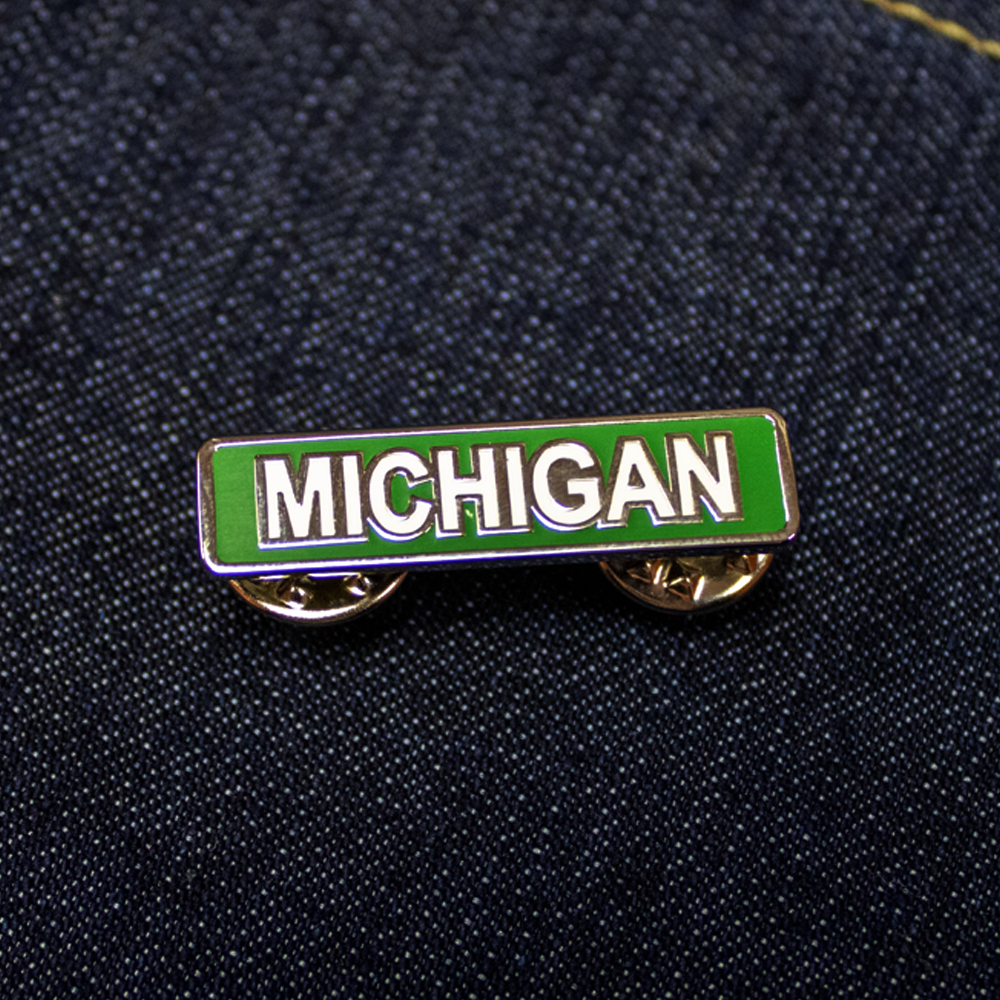 Enamel Pin - Michigan Street Sign