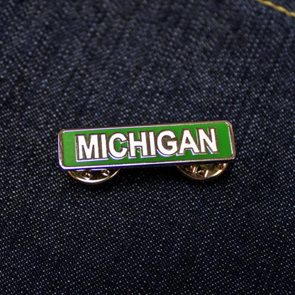 Enamel Pin - Michigan Street Sign