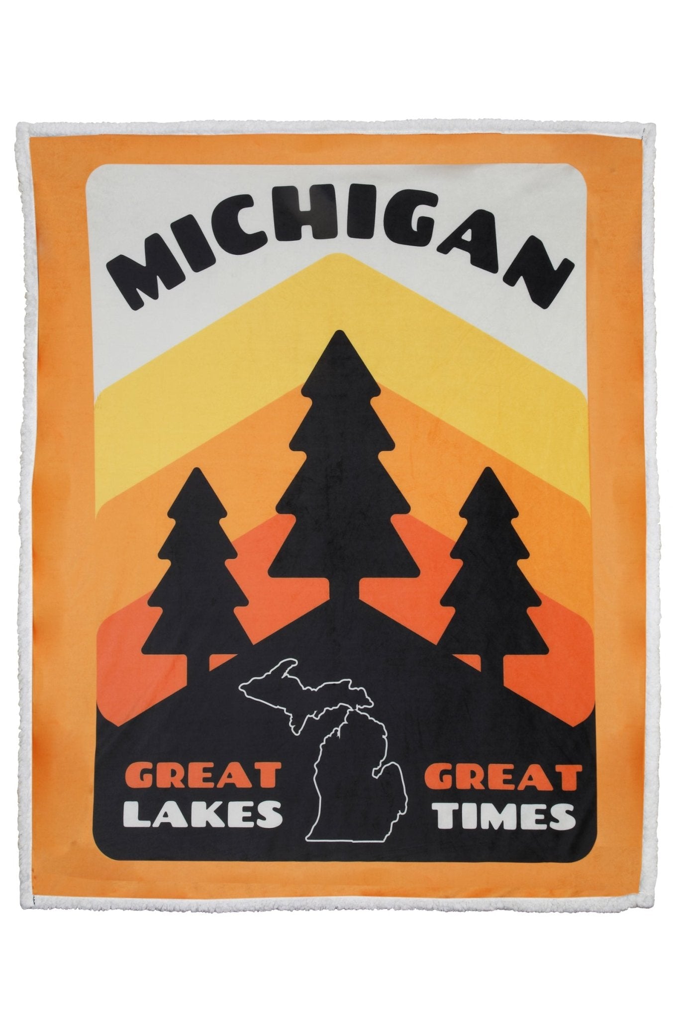 Michigan Pines Sherpa Blanket