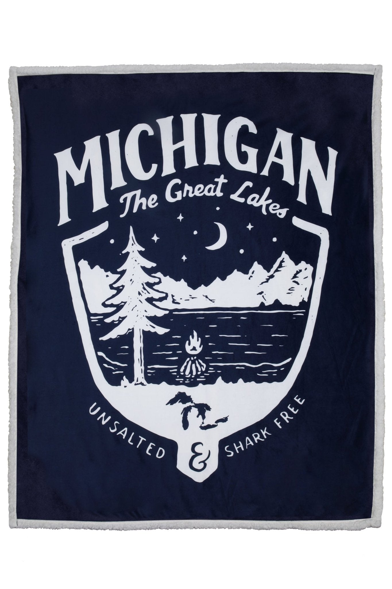 Michigan Shield Sherpa Blanket