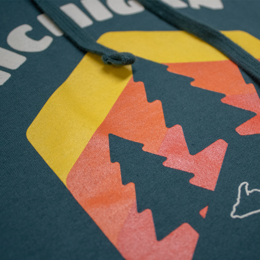 Michigan Pines Hoodie Sweatshirt - Alpine Green