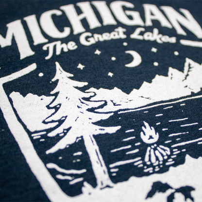 Youth - Michigan Shield T-shirt - Navy Triblend