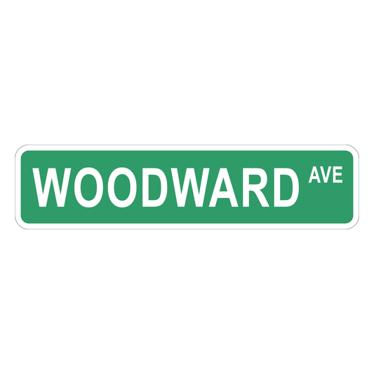 Sticker - Woodward Street Sign