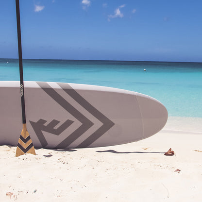 Carbon-Fiberglass Adjustable Paddle with ABS Edge  - Bamboo/Brown