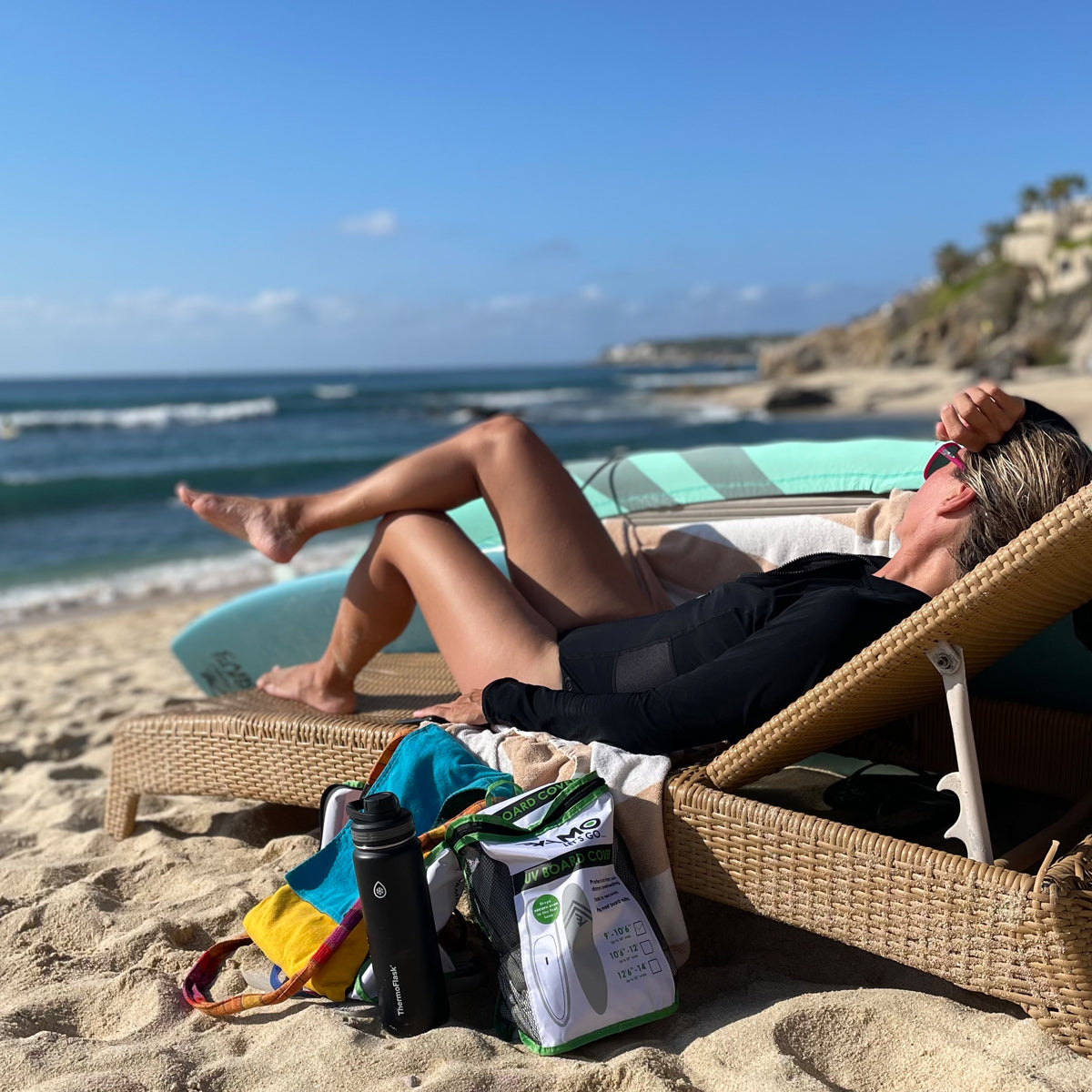 4 Way Stretch SUP Paddleboard Board Cover - 9' - 10'6" (Caribbean)