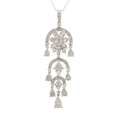 1.50ct Diamond Fashion Pendants 14KT White Gold