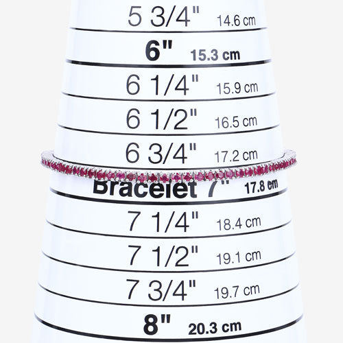 3.35 Carat Genuine Ruby .925 Sterling Silver Bracelet