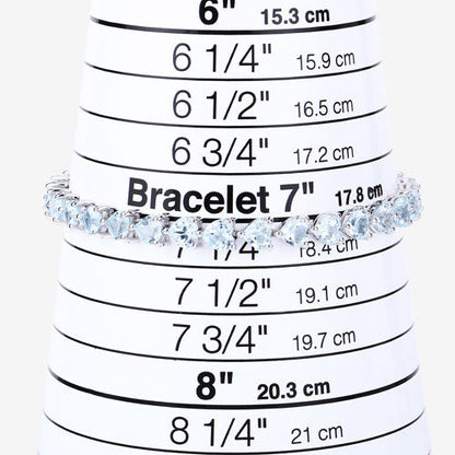 15.50 Carat Genuine Blue Topaz .925 Sterling Silver Bracelet