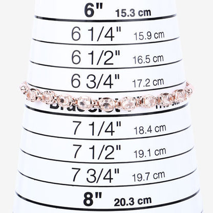 1.35 Carat Genuine Morganite .925 Sterling Silver Bracelet