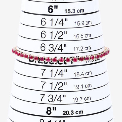 3.13 Carat Genuine Mozambique Ruby 14K Yellow Gold Bracelet