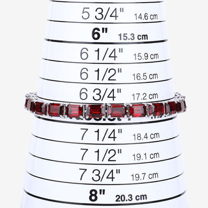 27.60 Carat Genuine Garnet .925 Sterling Silver Bracelet