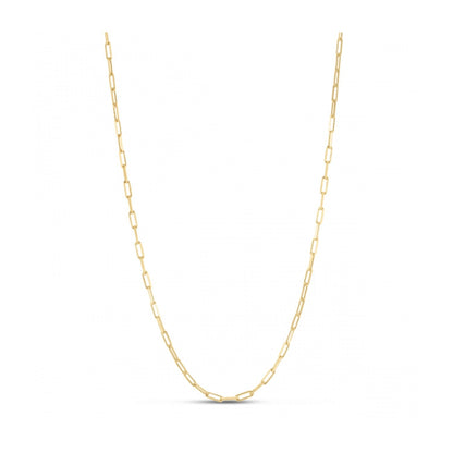 Sterling Silver Gold Plated Paperclip Chain (2.50 mm)