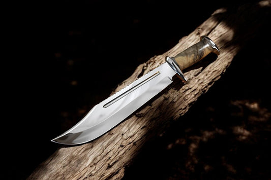 Crocodile Dundee Bowie Knife – 16" 440C Steel with Leather Sheath