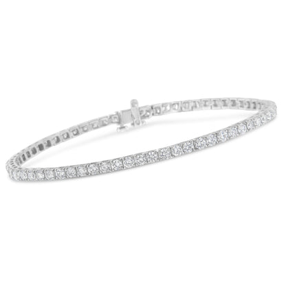 IGI Certified 4.0 Cttw Diamond 14K White Gold Classic 7â€ Tennis Bracelet (H-I Color, I1-I2 Clarity)