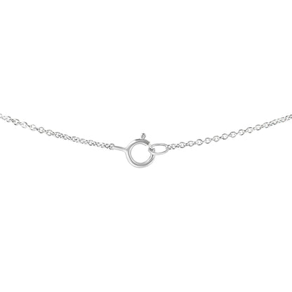 IGI Certified 10K White Gold 1/2 cttw Lab Grown Oval Shape Solitaire Diamond East West 18" Pendant Necklace (E-F Color, VS1-VS2 Clarity)