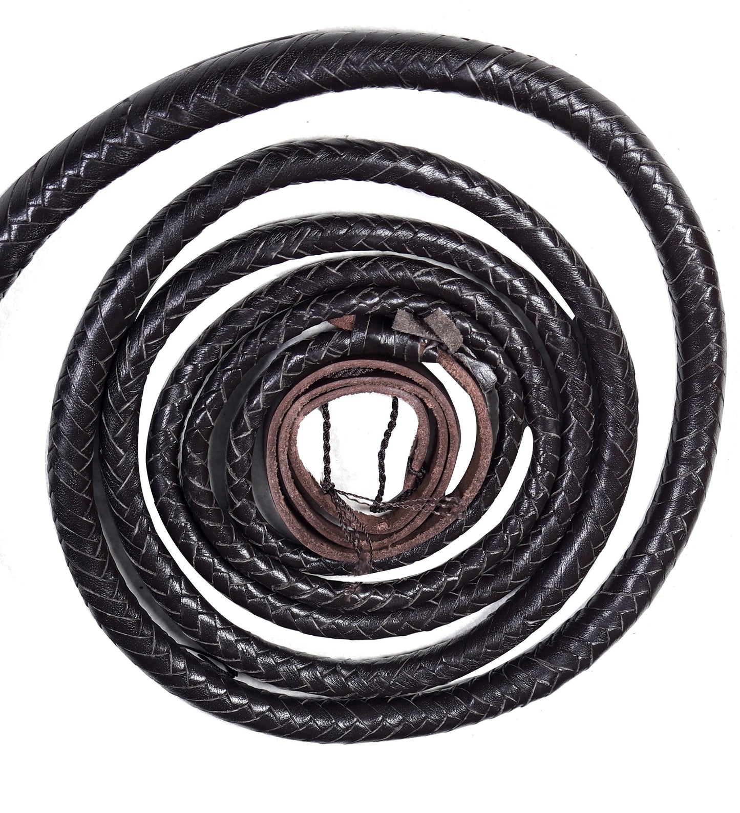 Choco Black Leather Bull Whip – Versatile & Durable