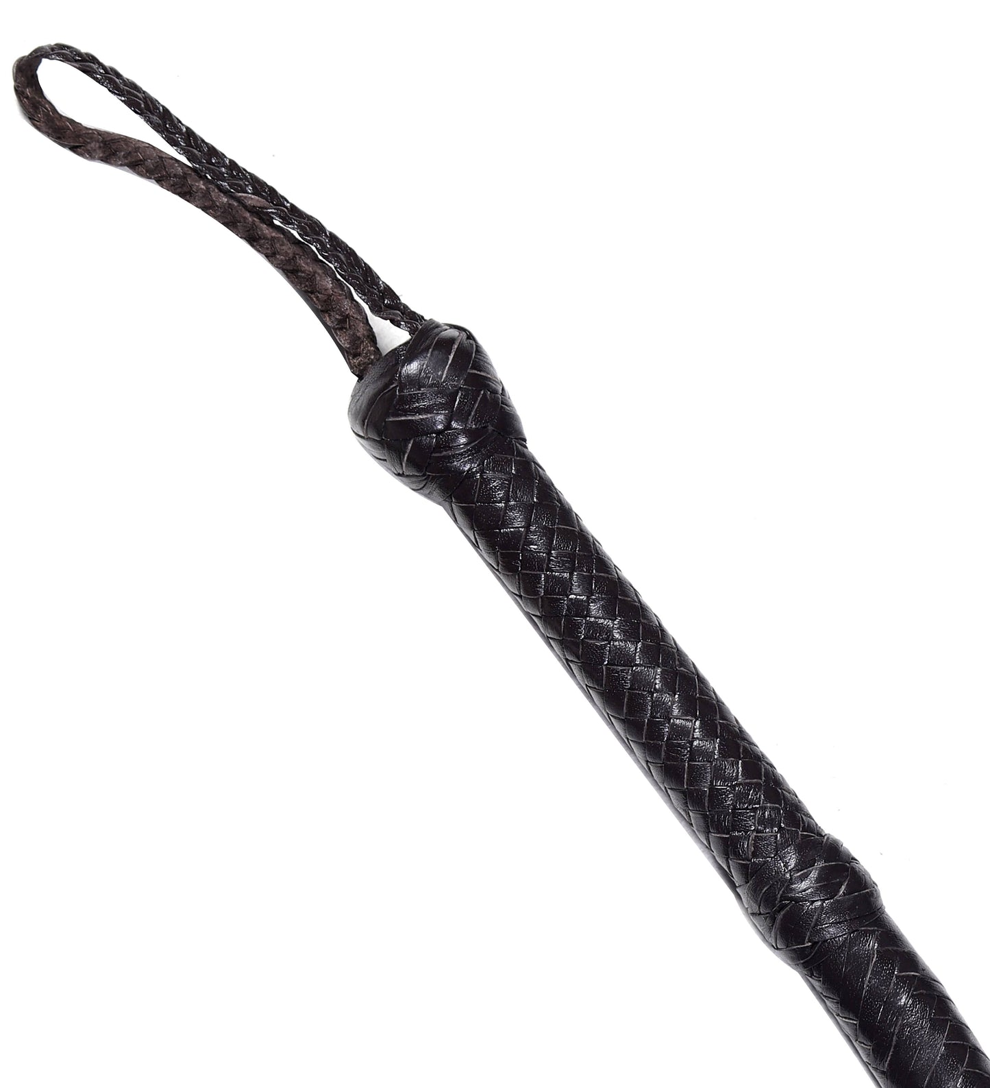 Choco Black Leather Bull Whip – Versatile & Durable