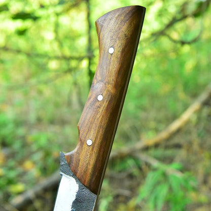 Trailblazer Camping Survival Knife – 19" Custom Handmade High Carbon Steel Blade with Rosewood Full Tang Handle