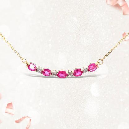 .73ct Ruby Diamond Fashion Pendants 10KT Yellow Gold