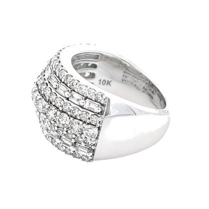 3.00ct Diamond Wedding Band Ring 10KT White Gold