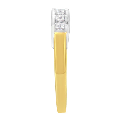 14KT Two Toned Gold 5 Stone Diamond Ring (1 cttw, H-I Color, SI1-SI2 Clarity)