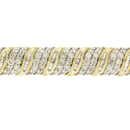 10.00ct Diamond Tennis Bracelet 10KT Yellow Gold