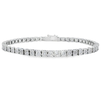 Lab Grown Diamond Tennis Bracelet Sterling Silver