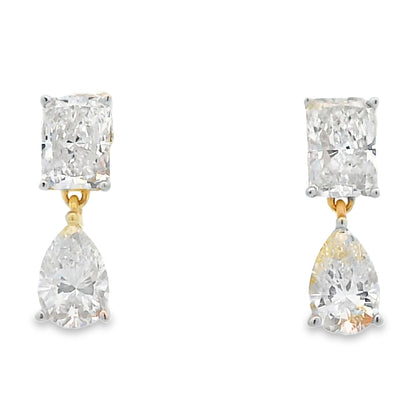 2.50ct Lab Grown Diamond Earrings 14KT Yellow Gold