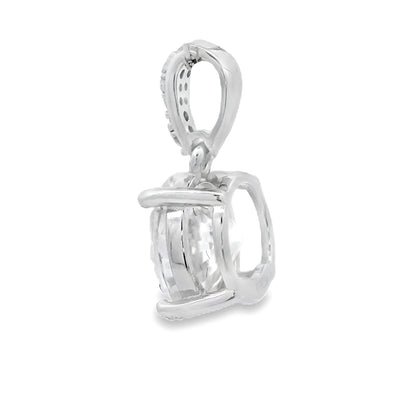 3.00ct Moissanite Pendant Sterling Silver