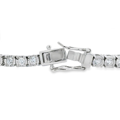 Lab Grown Diamond Tennis Bracelet Sterling Silver