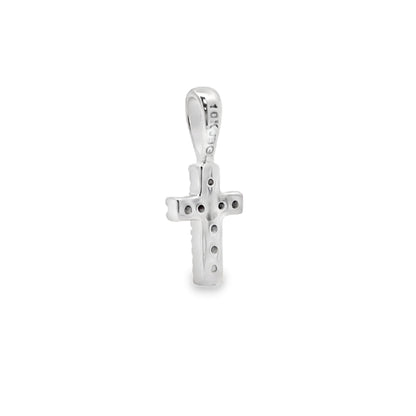 .03ct Diamond Cross Religious Pendant 10KT White Gold
