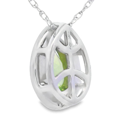 .47ct Peridot Diamond Fashion Pendants 10KT White Gold