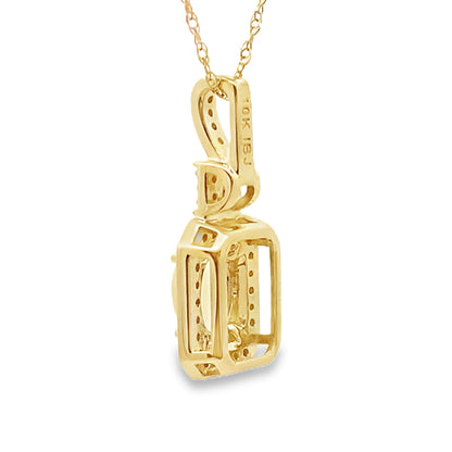 .06ct Opal Diamond Fashion Pendants 10KT Yellow Gold