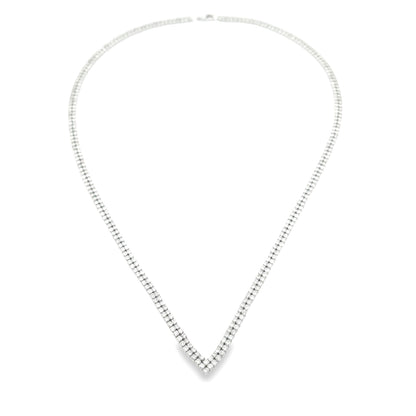 7.00ct Diamond Tennis Necklace 14KT White Gold