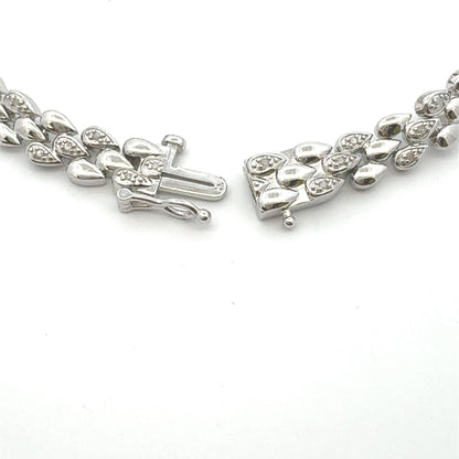 Genuine .25ct Diamond Tennis Bracelet Sterling Silver