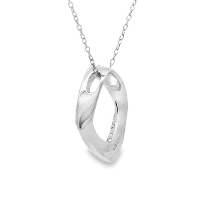 Genuine .02ct Diamond Fashion Pendants Sterling Silver