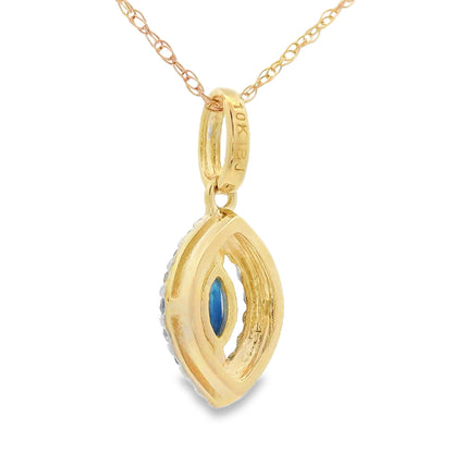 Sapphire Diamond Fashion Pendants 10KT Yellow Gold