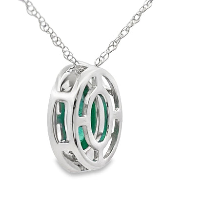.46ct Emerald Diamond Fashion Pendants 10KT White Gold