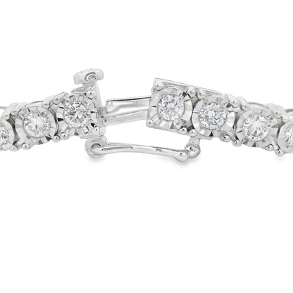 Lab Grown Diamond Tennis Bracelet Sterling Silver