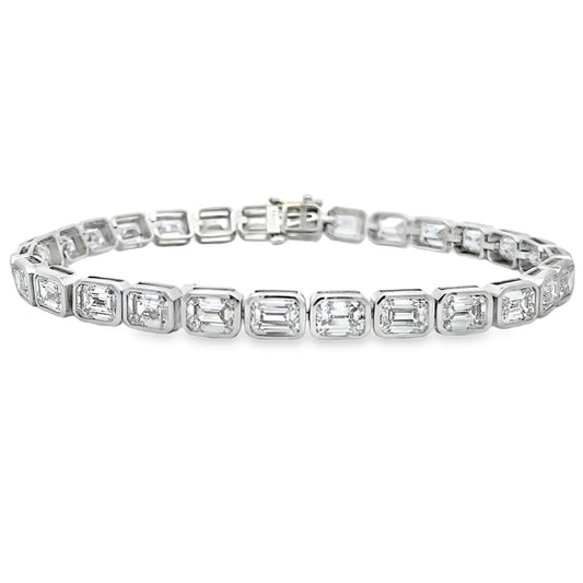 Lab Grown Diamond Tennis Bracelet 14KT White Gold